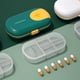 thumbnail image 4 of Cortador De Medicinas 2 en 1 caja de plástico compartimentada para medicinas soporte para vitaminas para viajes (verde) Likrtyny Cuidado Belleza, 4 of 7