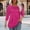 Hot Pink, variant on Pxiakgy Hot Sale!! 3/4 Length Sleeve for Womens Tops Casual Shirts Ruffle Pleated Fasion Trendy Summer Blouses Women's Fall/Winter Crew Neck Seven Point Sleeve Line Pleated Top On Chest Blue Xl