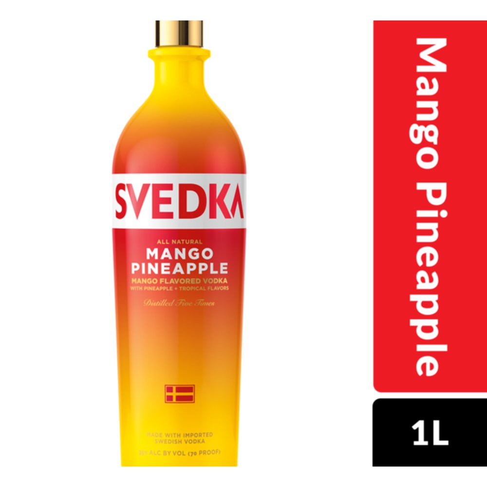 SVEDKA Mango Pineapple Flavored Vodka, 1 L Bottle, 70 Proof Walmart