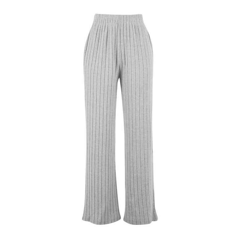 SKSloeg Oversized Wide Leg Sweatpants Women Ribbed Seamless SKSloeg Oversized Wide Leg Sweatpants Women Ribbed Seamless