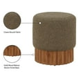 thumbnail image 6 of Pemberly Row Contemporary Boucle Fabric Ottoman/Stool in Olive/Brown, 6 of 6