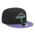 thumbnail image 3 of Men's New Era Black Tampa Bay Rays 2024 City Connect 59FIFTY Fitted Hat, 3 of 6