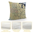 thumbnail image 4 of YINGXI Throw Pillow Cushion Cover, Cities Travel Destinations Road Route, Decorative Square Accent Pillow Case,Yellow Red 20x20in, 4 of 5