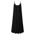 thumbnail image 3 of Sleep Dress For Women Ruffle Sling Dress Plus Size Spaghetti Strap Ruching Swing Maxi Dress Sleepwear Lounge Homewear, 3 of 3