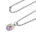 thumbnail image 2 of Warrior II 2 Yoga Pose Antiqued Oval Charm Pendant with Chain, 2 of 3