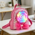 thumbnail image 2 of jiaxiM School Backpacks for Ages 3rd 4th 5th 6th - Luminous Candy LED Light Up Tail School Bag for Primary School, Middle Elementary, Park, Travel, Night Activities, Daily Use, 2 of 6