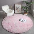 thumbnail image 1 of Plush Round Rug Fluffy White Carpets For Living Room Soft Home Decor Bedroom, 1 of 5