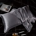 thumbnail image 2 of DISANGNI 100% Mulberry Silk Silk Pillowcase, Used for Hair and Skin, Envelope Type, Silk on one Side and Tencel on The Other Side, 1pc (Dark Gray, 1 pc King Size 20"36"), 2 of 8