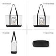 thumbnail image 6 of FORMRS Canvas Laptop Tote Bag for Women with 15.6" Computer Compartments Shoulder Handbag, Beige Chubby Cat, 6 of 7