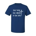 thumbnail image 2 of Wild Bobby The Way, The Truth & The Life Inspirational/Christian Men Graphic Tee, Royal, Medium, 2 of 5