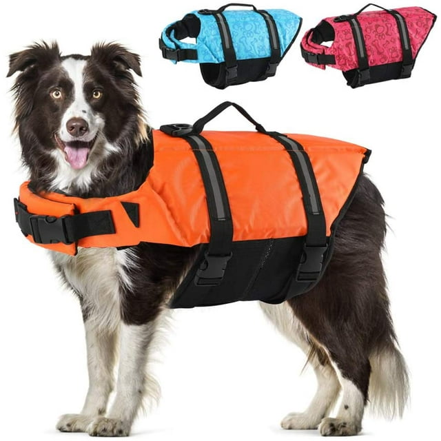 Veste de Sauvetage pour Chien, Gilet de Sauvetage Réfléchissant et Réglable avec une Meilleure Flottabilité et Poignée de Sauvetage pour la Natation (XS)