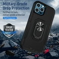 thumbnail image 5 of for 12 Pro Case for 12 Case for Apple 12/12pro Case, with Built-in 360° Swivel Ring Stand Shockproof Case for iPhone 12/12 pro Case-Black, 5 of 12