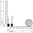 thumbnail image 2 of Gem Stone King 925 Sterling Silver Black Onyx and White Moissanite Dangle Earrings for Women with Lab Grown Diamond (4.49 Cttw, Oval 9X7MM), 2 of 3
