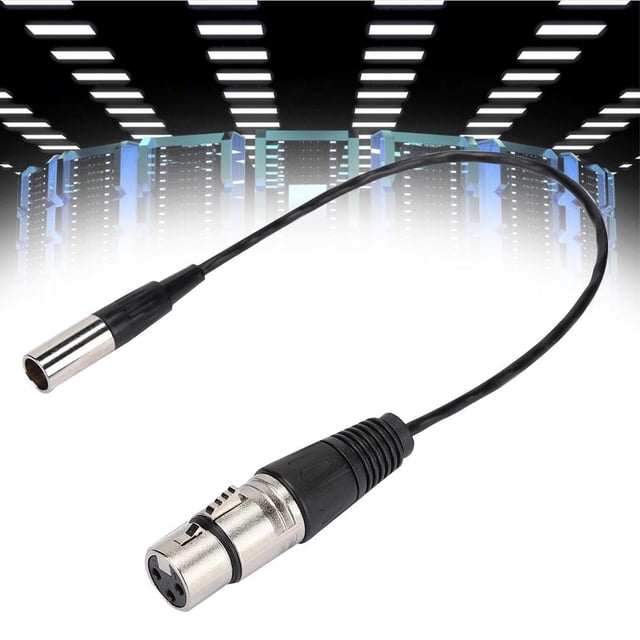 Wchiuoe Mini XLR Audio Cable, Aluminum Foil Shielded Copper Wire Mini XLR 3Pin To XLR Cable, Compact For SLR Camera