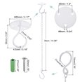 thumbnail image 2 of Unique Bargains S Shape Bracket 15cm Hanging Chain Extension Link Wall Mount Ceiling Hook White 2 Set, 2 of 5