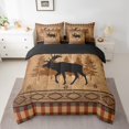 thumbnail image 2 of Castle Fairy Teens Deer Twin Bedding Sets,Abstract Checkered Aztec Bedding Comforter Set, 2 of 8