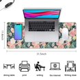 thumbnail image 5 of Long Mouse Pads for Desk,Pioneer Flower Floral Print Pattern Desk Mats on Top Of Desks, Desk Mouse Pad Extra Large with 3mm Non-Slip Base and Stitched Edge for Gaming,Office,Work,Home 31.5"x11.8", 5 of 6