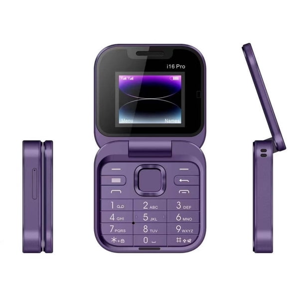 Flip Teléfonos para Personas Mayores, Doble Sim Plegable Mini Teléfono de Respaldo con Botones Grandes, Cámara de Alta Definición de Pantalla de 2.6 Pulgadas Y Linterna Led