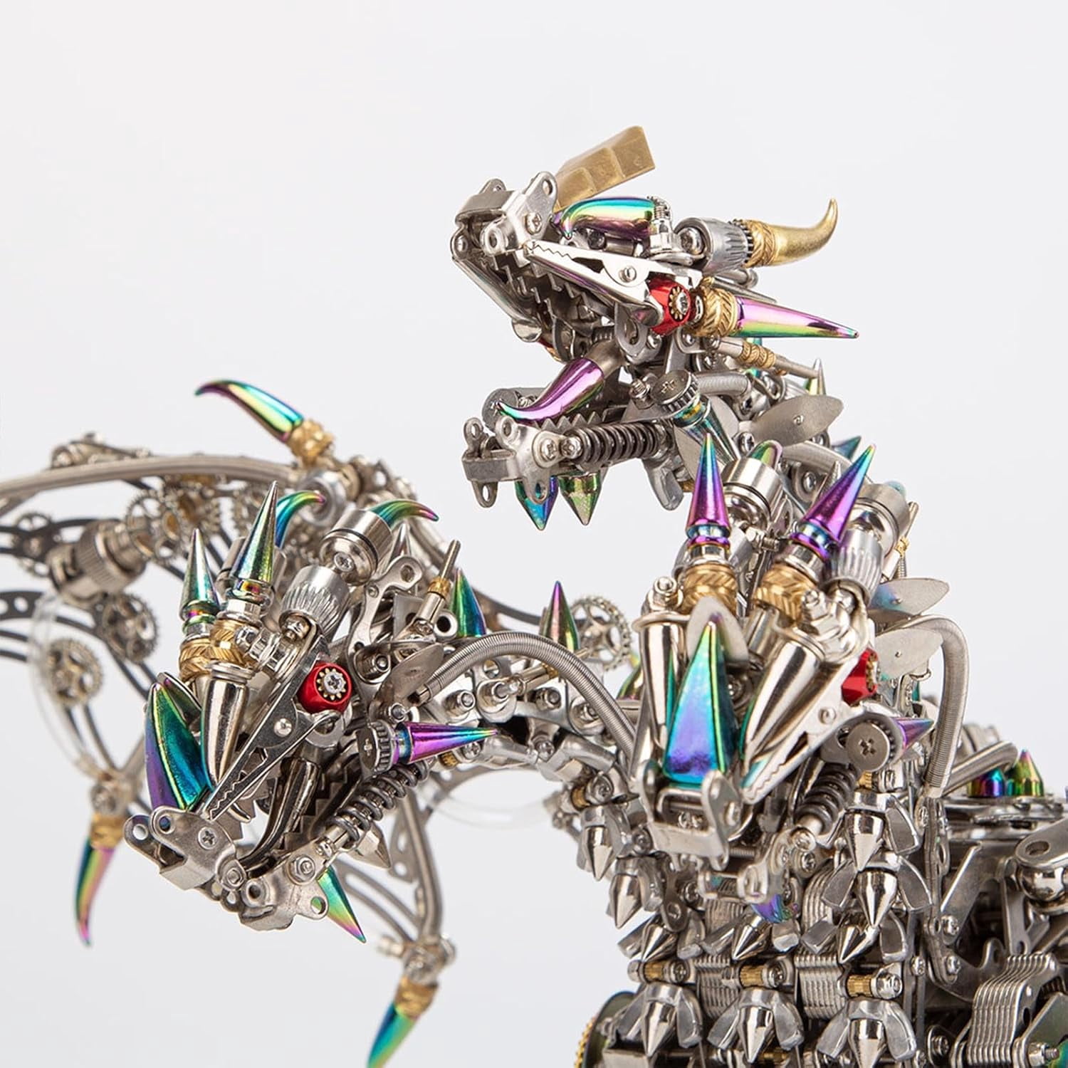 RKXQT FunXylophy 3D Metal Puzzles for Adult, Three-Heads Dragon Gorekia Mechanical Punk Dragon Desk Ornaments 2900+PCS