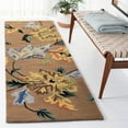thumbnail image 3 of SAFAVIEH Soho Colin Floral Wool Runner Rug, Brown/Multi, 2'6" x 10', 3 of 10