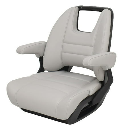 Manitou Boat Low Back Bolster Helm Seat 3039-0025827 | Light Gray
