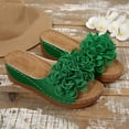 thumbnail image 5 of Mostsola Wedge Sandals for Women Platform Slide Sandals Bohemia Flower Slippers Slip on Beach Shoes, 5 of 9
