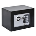 thumbnail image 1 of HOMCOM Small Steel Digital Electronic Safe Box Wall Mount Security Case Cabinet Keypad Lock Home Office Hotel Gun Cash Jewelry Black, 1 of 10