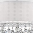 thumbnail image 3 of Benzara BM240875 Hanging Crystal Accent Dual Fabric Shade Ceiling Lamp, Clear, 3 of 5