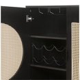thumbnail image 5 of ACME Colson Armoire à Vin Rectangulaire 2 Portes avec Insert en Rotin en Noir, 5 of 5