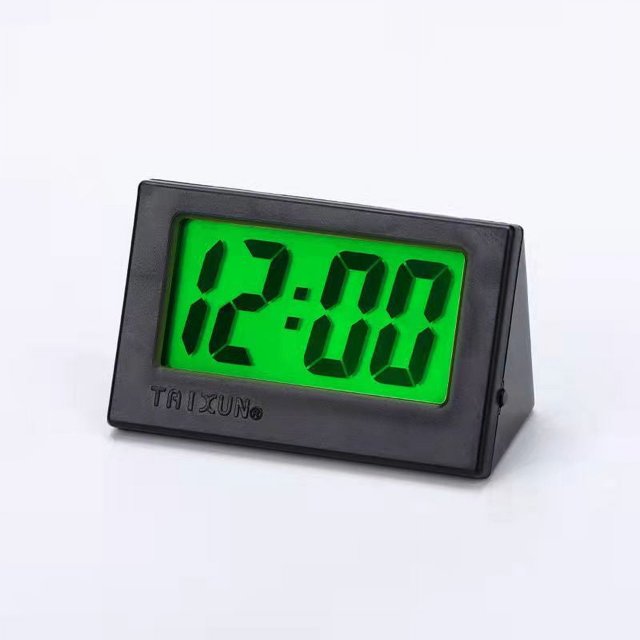 Reloj digital mini triangular creativo de escritorio para estudiantes, reloj electrónico luminoso sencillo y silencioso para exámenes