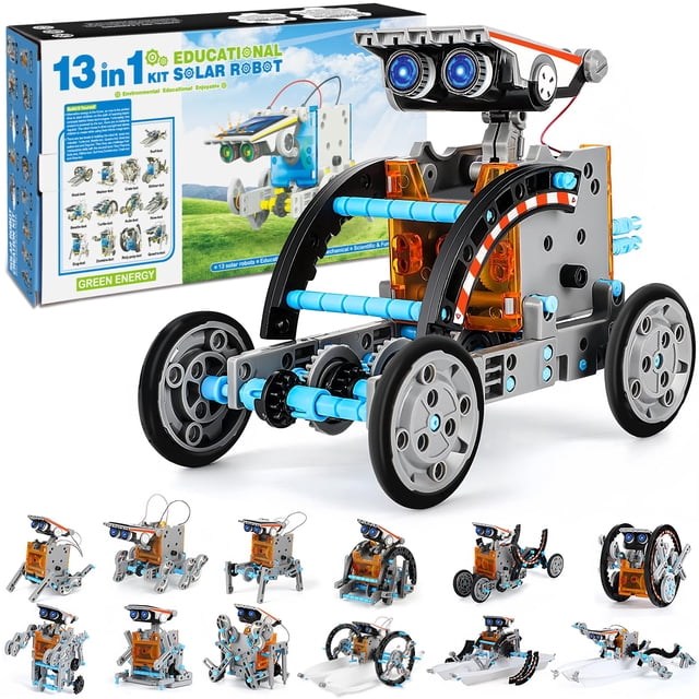 Robot solar Playsheek 13 en 1 para proyectos STEM para niños de 8 a 12 años