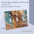 thumbnail image 4 of Dailycode Light Switch Plate Covers 3 Gang Wall Plate Plastics Outlet Covers for Kitchen Home Office Decor Retro Blue Sky Flower Dog, 4 of 8