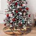 thumbnail image 5 of Picia Western Skeleton Cowboy Horse Print Christmas Tree Skirt , Christmas Tree Skirt Ornaments for Merry Christmas Holiday Party Decorations Indoor Outdoor-36", 5 of 7