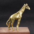 thumbnail image 4 of Brass Giraffe Craft Vintage Style Giraffe Modeling Figurine Lifelike Giraffe Ornament Home Decor, 4 of 4