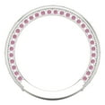 thumbnail image 5 of 1.44 ctw Wedding Band for Women - 14K White Gold Simulated Pink Diamond Stackable Eternity Ring, 5 of 6