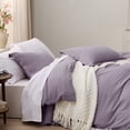 thumbnail image 4 of Bedsure Grayish Purple Twin Duvet Cover Set - Soft Prewashed Duvet Cover Twin Size, 2 Pieces, 1 Duvet Cover 68x90 Inches with Zipper Closure and 1 Pillow Sham, Comforter Not Included, 4 of 6
