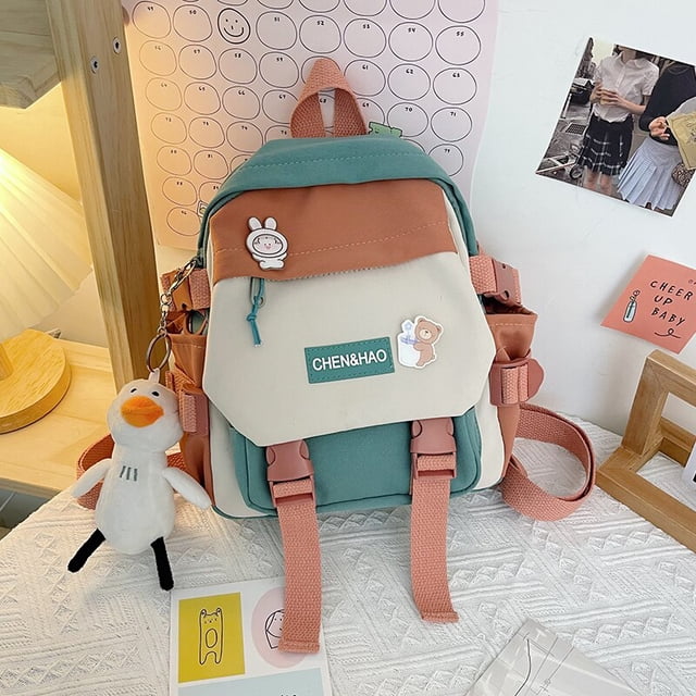 Mochila pequeña BANYUO escolar de nailon resistente al agua para mujer