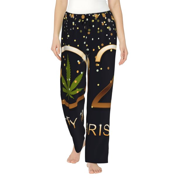 Balery 2025 And Merry Christmas Pantalones de pijama para mujer, pijamas ultraligeros, pantalones de estar por casa-XX-Large