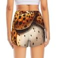 thumbnail image 4 of Uemuo Cartoon Cheetah With Attitude Pattern Women's Athletic Shorts High Waisted Running Shorts with Liner Pockets Gym Elastic Workout Shorts-Large, 4 of 9