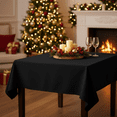 thumbnail image 6 of AK TRADING CO. 54" x 54" Polyester Square Tablecloth - Perfect for Any Occasion Like Parties, Wedding, Buffet Decoration, Indoor & Outdoor Use (Black), 6 of 18