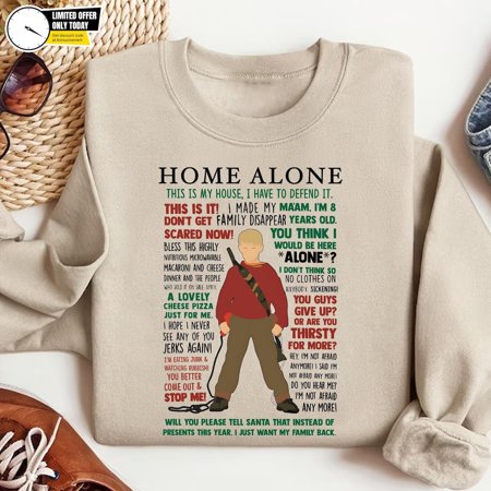 Home Alone Christmas Movie Quote Shirt, Kevin Home Alone Shirt, 90s Christmas Movie Tee, Christmas Sweatshirt Hoodie, Xmas Gifts