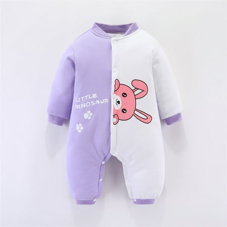 

Gubotare Baby Bodysuit Sets Baby Girls Ruffle Romper Jumpsuit Bodysuit Headband Summer Clothes Outifis Purple 6-9 Months