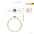 thumbnail image 5 of ANGARA Natural 0.3 Ct. Amethyst Solitaire Stackable Ring in 14K Rose Gold for Women (Ring Size: 3.5), 5 of 10