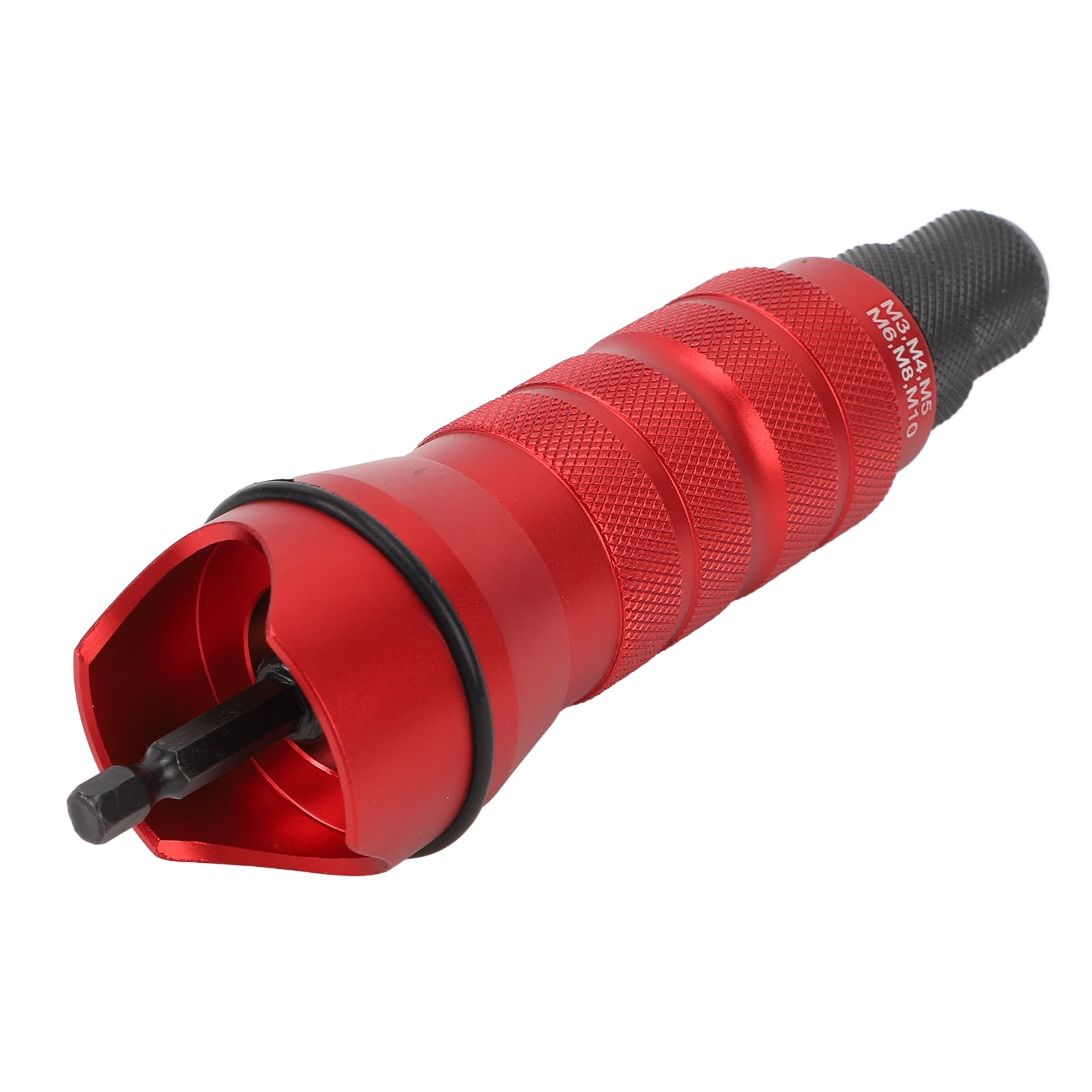 Cordless Rivet  Adapter, 6 Interchangeable Heads Anti Slip Handle Portable Electric Rivet Drill Adapter Kit  for Maintenance