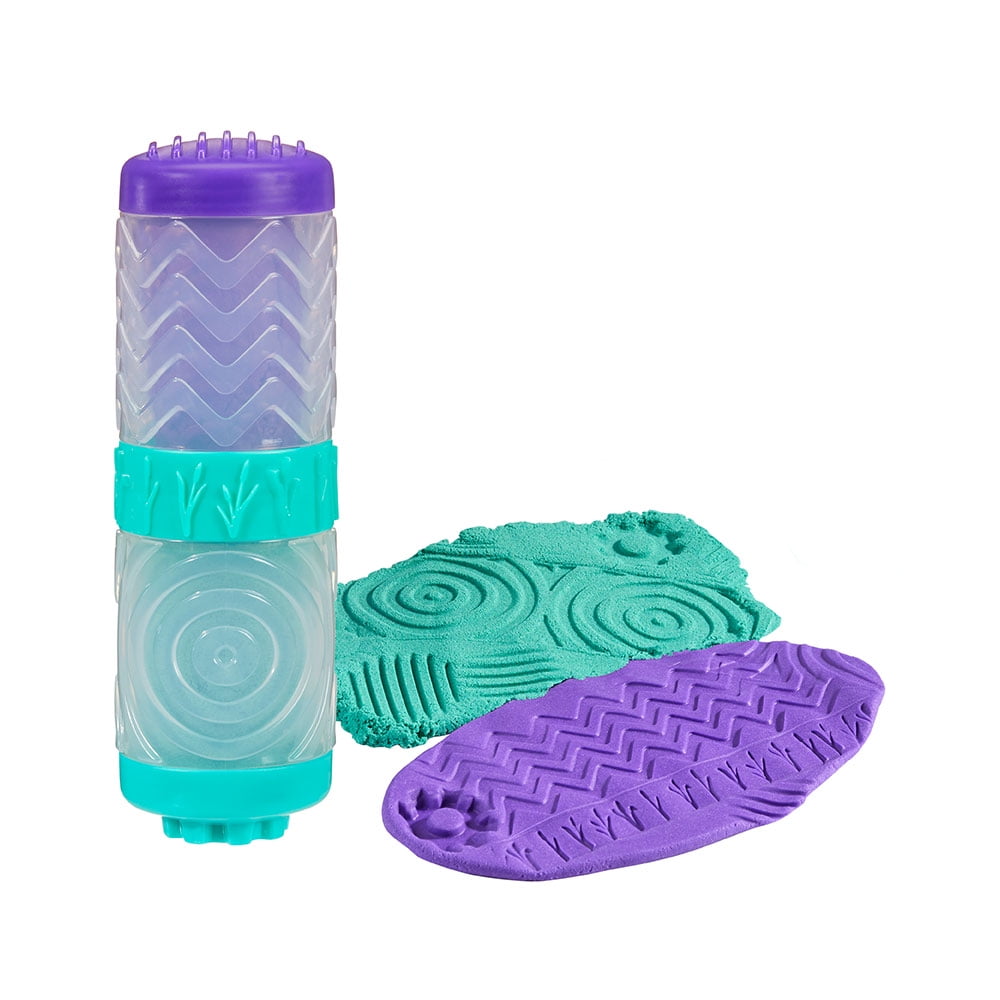 Wonder Factory Never Dry Dough & Sand Starter Set - Purple Dough + Teal Sand - Never Dries Out and Gluten Free
