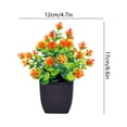 thumbnail image 3 of Artificial Pottery Home Desktop Simulation Green Plant Plastic Small Bonsai Ornament, 3 of 6