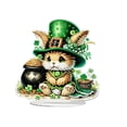 thumbnail image 2 of RKSTN Decorative items St. Patrick's Day Green Four-Leaf Acrylic Flatware Piece home decor, 2 of 8