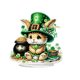 thumbnail image 2 of Decoraciones Del Día de San Patricio Pieza de Platos de Acrílico Verde de Cuatro Hojas para Celebraciones de Hogar, Fiesta Y Oficina, 2 of 9