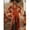 Orange, variant on Orange Deep V-Neck Ruffle Hem Asymmetrical Long Sleeve Maxi Dress