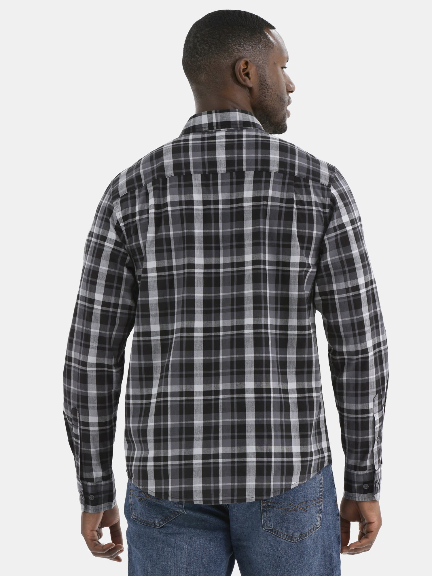 George Men's Poplin Shirt with Long Sleeves, Sizes S-3XL, LT-4XLT, 2XB-6XB